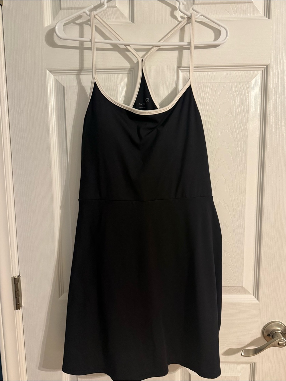 GapFit Black & White PowerMove Strappy Athletic Dress Size L